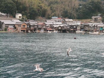 伊根町、ボートから